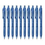 FLAIR V2 Retractable 0.7mm Gel Pen Box Pack | Water Proof, Smudge Free & Refillable Ink For Smooth Writing Experience | Comfortable Grip For Easy Handling | Blue Ink, Pack of 10 Pens