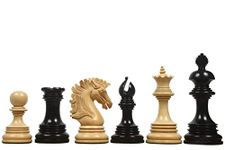 New Indian-American Luxury Series Weighted Chess Pieces in Genuine Ebony Wood & Indian Box Wood V2.0-4.4" King