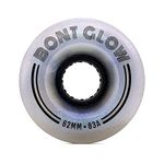 Bont Skates - Glow Light Up LED Quad Roller Skate Wheels - Luminous Recreational Street Outdoor Skating - 62x35mm 83A - Pack of 4 (Angelic Aqua)