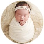 Newborn Photo Props Blanket Backdrop Photography for Babies Cloth Backdrops Stretch Wrap Baby Boy Girl Photo Shoot Outfits (White, Small)