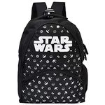 Kuber Industries Polyester Star Wars Print Waterproof Backpack|Sturdy School Bag|College Bag|Travel Backpack,17 Inch (Red)