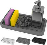 GOOD TO GOOD Sponges Holder - Kitchen Sink Organizer Silicone Tray for Sponge, Soap Dispenser, Scrubber, and Other Dishwashing Accessories