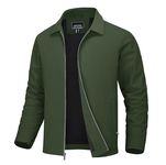 MAGNIVIT Men Green Jacket Work Jacket Mechanic Jacket Casual Jackets Windproof Jacket Canvas Jacket Field Jacket Fall Jackets Thin Jacket