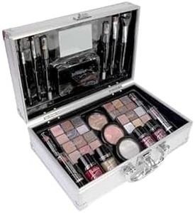bonvoyage, Bon Voyage Makeup Set, 43-Piece Make up Kit with Professional Make up, Includes Lipstick, Eyeshadow, Blush, Nail Polish and More, Makeup Kit for Women