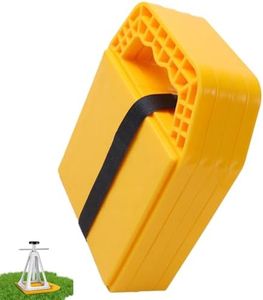 Roczential Car Jack Stand Pads for Camper/RV, 4 Pcs RVs Leveling Blocks Stabilizer Jack Flex Pads, Prevent Sinking and Aids in Stabilizing, Can Be Used on Uneven Surfaces (Yellow)