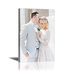 Custom Canvas Prints with Your Photo 5"×7" Personalized Wall Art for Family Wedding Baby Pet Photos for Home Decor Framed Ready to Hang (5"x7"(13x18cm) Frame)