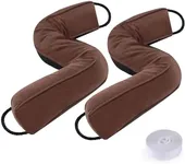 Sunolga 2 Packs 38 Inches 2.2LB Weighted Door Draft Stopper Filled with Glass Beads & Cotton, Removable Machine Washable Sound Proof Under Door Draft Blocker with Anti-Abrasion Bottom for Door, Brown