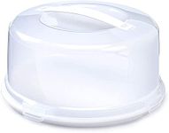 EPISENT Large Round Cake Box | Lockable Lid & Carry Handles | Cake Storage Container | Portable Plastic Cake Carrier | Fits 11 inch Cake