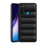 Amazon Brand - Solimo Rubber Puffer Case Camera Protection Soft Back Cover for Redmi Note 8-Black