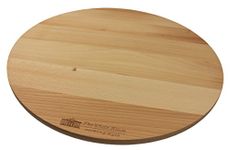 THE WHITE HOUSE cooking style Wooden Rotating Kitchen Board. Turntable Rotating Cake Stand, Pizza Board, Cheese Board, Party Serving Board (17-1/2")