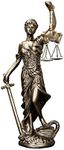 TYBBLY Lady of Justice Statue Lady Justice Statue Blind Goddess of Justice Sculpture 12inch Greek Roman Angel Scales of Justice Blind Statues for Home Decor Office Bookshelf Desk Bookcase