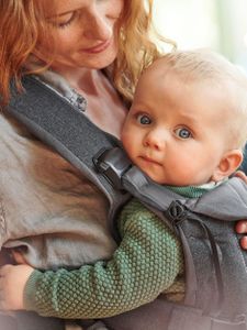 BabyBjörn Baby Carrier One – Denim Grey, Ergonomic Adjustable Carrier