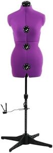 MNOXBCCO Purple Adjustable Dress Form Mannequin for Sewing Female Size 6-14, Up to 75" Height, Pinnable Model with 13 Dials & 360 Degree Hem Guide