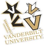 Desert Cactus Vanderbilt University Stickers Commodores VU Vinyl Decals Laptop Water Bottle Car Scrapbook Sheet T2 (Type 2)