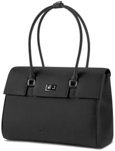 VICTORIA HYDE Laptop Tote Bag For Women, 15-Inch Padded Compartment, Top Handle Bag For Office And Commute (Black)