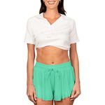 Banana Boat UPF 50+ Women's Flowy Workout Short Athletic Skort | Yoga Shorts with Pockets | Tennis Skort | Butterfly Shorts, Seafoam, S