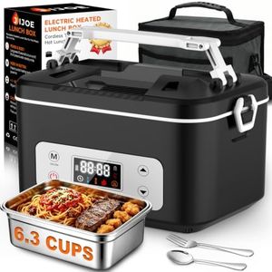 jijoe Cordless Electric Lunch Box, Heated Lunch Box Battery Powered