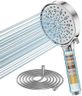 Cobbe Hard Water Filter Shower Head and Hose with 20 Stage Filter, 6 Spray Jet Modes High Pressure Bathroom Shower Head, Large Powerful Handheld Showerhead for Residual Chlorine Remove
