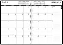 House of Doolittle 2025 Daily And Monthly 24-7 Planner Calendar, Black Cover, 7 x 10 Inches, January - December (HOD289632-25)