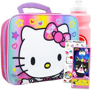 Hello Kitty Lunch Box for Girls Set - Bundle with Hello Kitty Lunch Bag Plus Stickers, Water Bottle, More | Hello Kitty Lunch Container