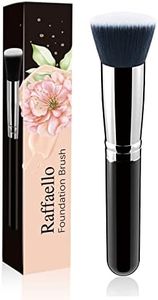 Flat Top Kabuki Foundation Brush By Raffaello - Premium Makeup Brush for Liquid, Cream, and Powder - Buffing, Blending, Flawless Face Brush
