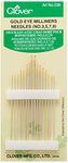 Clover 236 Gold Eye Milliners Needles No. 3,5,7,9, 16