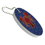 GRAPHICS & MORE Atlantic Lobster on Blue Waves Floating Keychain Oval Foam Fishing Boat Buoy Key Float