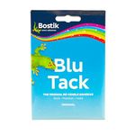 Bostik Blu Tack, Multipurpose Reusable Adhesive, Clean, Safe & Easy to Use, Non-Toxic, Handy Size, Colour: Blue