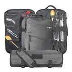 Chef Knife Bag Backpack Set with Knife Roll | Knife Case with 40+ Pockets for Knives and Culinary Tools | Great Knife Bag for Chefs & Culinary Students | Knives & Tools Not Included