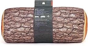 Kikkerland Polyester/Spandex Log Head Rest Pillow, Brown