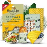 Trifecta Living Co. Versatile Beeswax Wraps (Set of 7) – Fresh Food Keeper, Durable & Easily Cleaned, A Sustainable Step Towards a Zero-Waste Kitchen, Variety Pack with Unique Designs (67-2ZTH-4FSK)