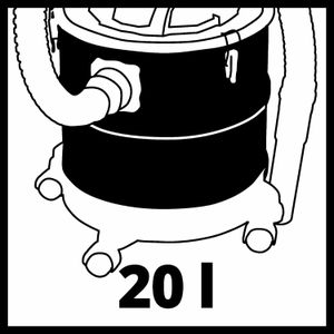 Einhell 1250W Ash Vacuum Cleaner – 20L Capacity
