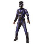 Rubie's Official Avengers Black Panther Battle Suit, Deluxe Child Costume - Large, Age 8-10, Height 147 cm, Multicolour