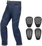KEMIMOTO Motorcycle Pants for Men and Women. Stretch Fabric Casual Motorcycle Jeans for Motorcycle Riding, Commuting, Touring Blue