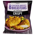 Iceland 8 (approx.) Crispy Chicken Breast Breasteaks 680g (Frozen)