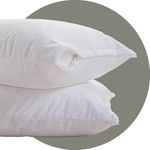 Edenwald 100% Water Resistant Pillow Protector Terry Cotton White - 10 Pillow Cover (20"x30"), Zippered Closure Waterproof Pillow Cover