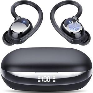 Ecouteurs Bluetooth Sans Fil Sport, 80H Écouteurs Bluetooth 5.3 HiFi Stéréo, Ecouteurs Sans Fil Écran LED avec 4 ENC Mic, Oreillette Bluetooth Running IP7 Étanche, Casque Bluetooth pour iOS/Android