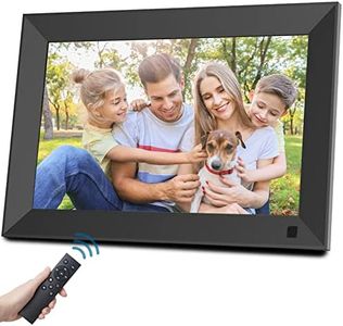 Aorpdd Digital Photo Frame 10 inch High Resolution IPS Screen All in One Digital Picture Frame Photo/HD Video/Music/Calendar and Clock with Remote Control Use USB/SD Card Auto-Rotate (Non WiFi)