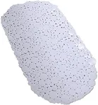 Bubbles Non-Slip Oval Bathtub Mat White 28 L x 15 W