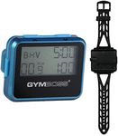 Gymboss Interval Timer and Stopwatch and Watchstrap - Bundle (Teal w/Blue Buttons, One Size Fits All)