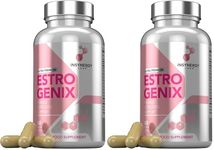 EstroGenix – Estrogen Tablets for Women (Highest Dosage in UK) Hormone Balance Supplement, Estrogen Booster Pills 60 Vegan Capsules (Pack of 2)