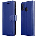 For Samsung Galaxy A20e Case Wallet Book [Stand View] Card Case Cover Magnetic Closure [Kickstand] Full Protection Premium Leather Folio Case Compatible with Samsung Galaxy A20E Phone Cover (Blue)