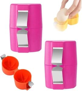 Egg Shell Opener, 2026 Upgrade Egg Shell Separator for Raw Eggs Gadgets Cracker Tool, Stainless Steel Eggs Cutter Eggs Cracker Tool Multifunctional Egg Cutter for Home Kitchen (Pink, 2 pack)