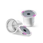 2 Pack Reusable K Cups for K eurig 1.0 & 2.0 Coffee Maker, Stianless Steel K eurig Reusable Coffee Pods Refillable K-eurig Coffee Filter