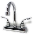 4" Faucet Bathroom Bar Utility Sink Plastic Chromed , 2 ADA Push Handles [PRO-3735P] - Grifo de Plastico de Calidad para baño o cocina