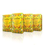 Pukka Turmeric Active Organic Herbal Tea - 20 Count (Pack of 4), Ginger & Galangal Energize, Caffeinated