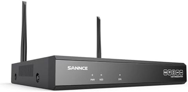 SANNCE 8CH 5MP NVR Système de Surveillance Enregistreur WLAN Vidéosurveillance pour Caméra IP Sécurité Intérieure et Extérieure (sans Disque)