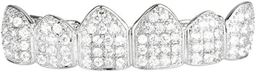 Grillz – Argento – One Size Fits All – Cubic Zirconia Top