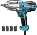 Seesii Electric Impact Wrench Corded, 368Ft-lbs(500N.m) Torque 1/2 inch Impact Gun with 8Amp Cord, 4 Sockets for Car Tire and Home DIY, AC500