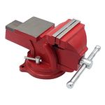 Amtech D4280 Bench Vice with 360 Degree Swivel and Anvil, Strong Cast Iron Construction and Serrated Steel Jaws